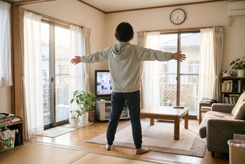 朝のテレビ体操